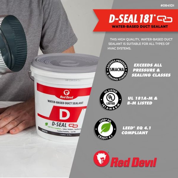 Red Devil Acrylic Latex Caulk Gray Metal Sealant 1/2 Gallon-2