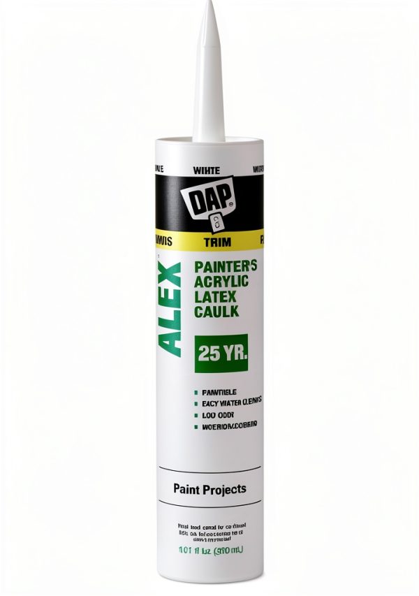 Acrylic Latex Caulk DAP White Tube Indoor Outdoor-1