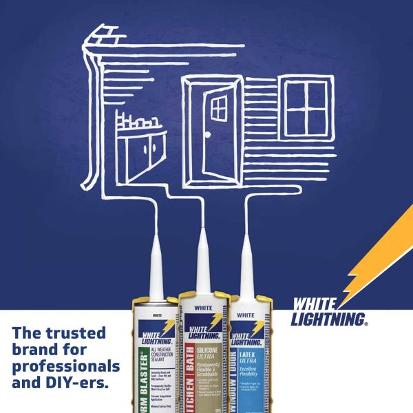 White Lightning Quick Dry Caulk All Purpose Adhesive White-4