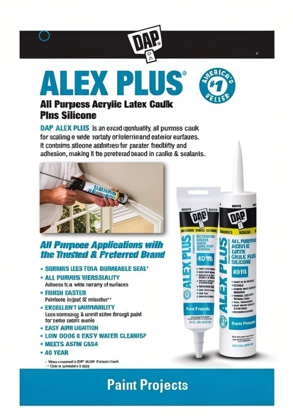 Dap Latex Caulk Paintable Water Clean Up Pack of 2-6