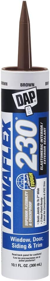 DAP Dynaflex 230 sealant applied to a wooden surface