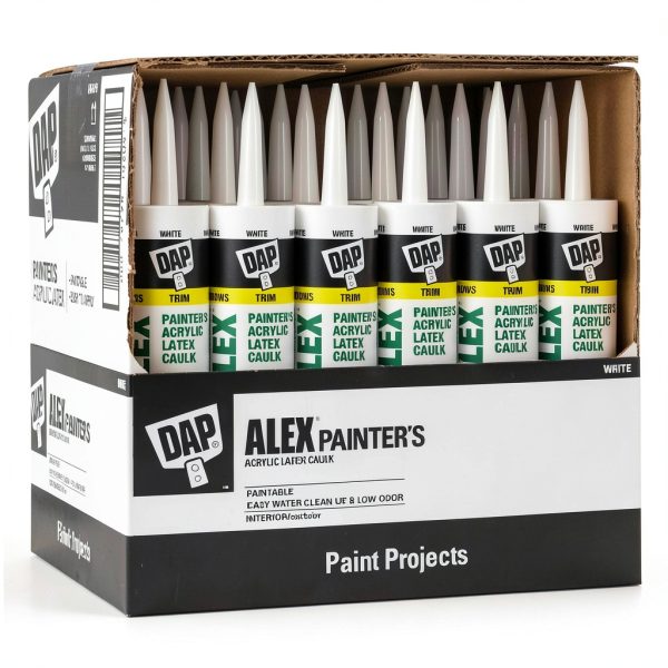 DAP White Acrylic Caulk 30‑Tube Paintable Low Odor-0