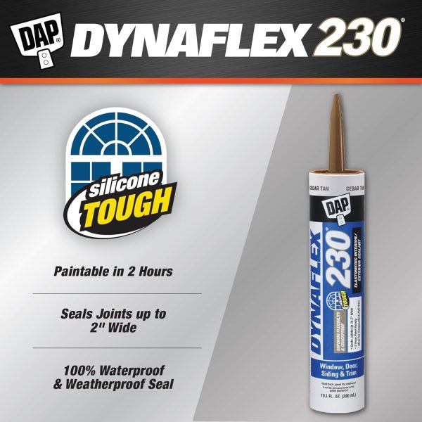 DAP Dynaflex 230 Brown Sealant Waterproof Paintable Latex-1