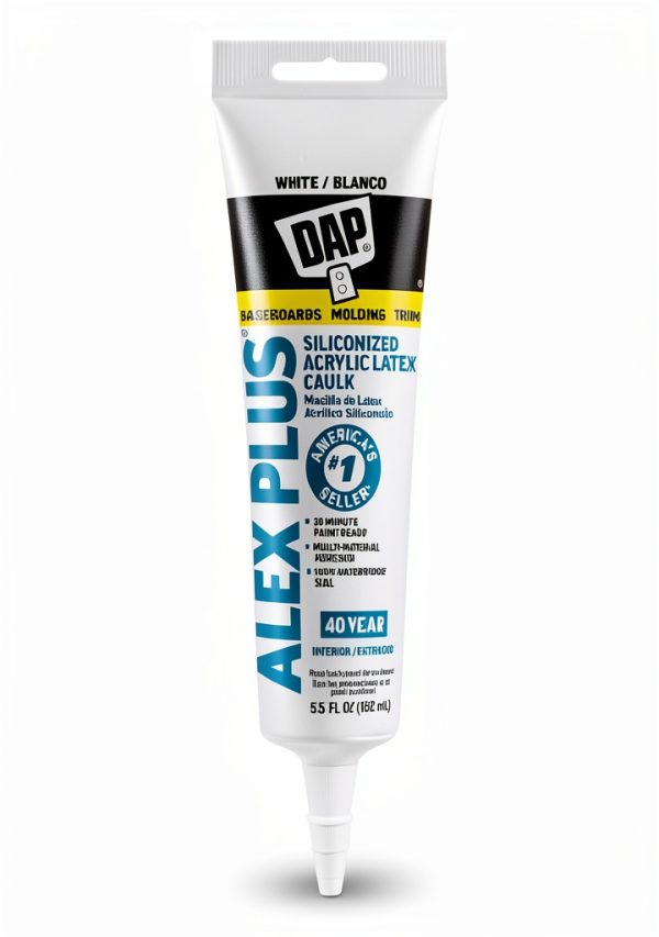 Alex Plus White Caulk Siliconized Acrylic Waterproof Seal-0