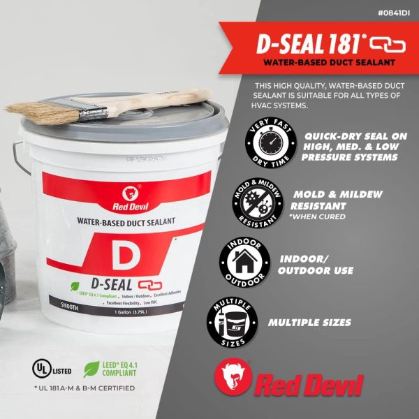 Red Devil Acrylic Latex Caulk Gray Metal Sealant 1/2 Gallon-1