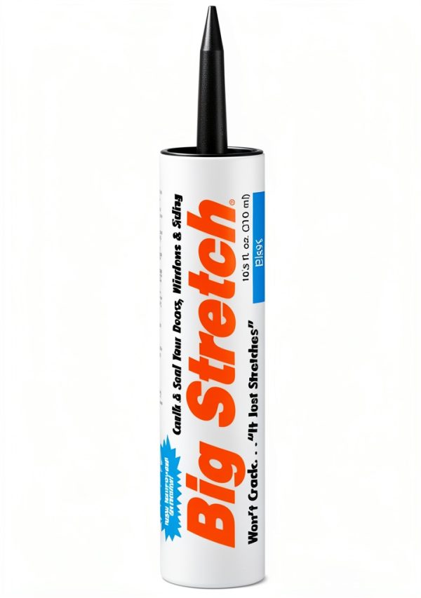 Sashco Big Stretch Acrylic Latex Caulk Black Water Resistant-0