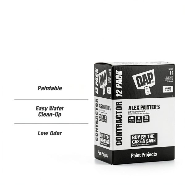 Acrylic Latex Caulk DAP White Tube Indoor Outdoor-2