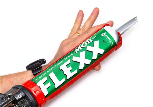 Mor-Flexx Acrylic Latex Caulk Sashco Gray Waterproof Sealant-2