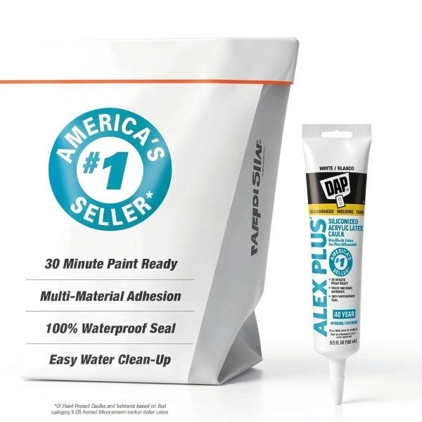 Alex Plus White Caulk Siliconized Acrylic Waterproof Seal-1