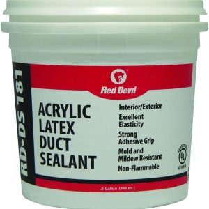 Red Devil Acrylic Latex Caulk Gray Metal Sealant 1/2 Gallon-0