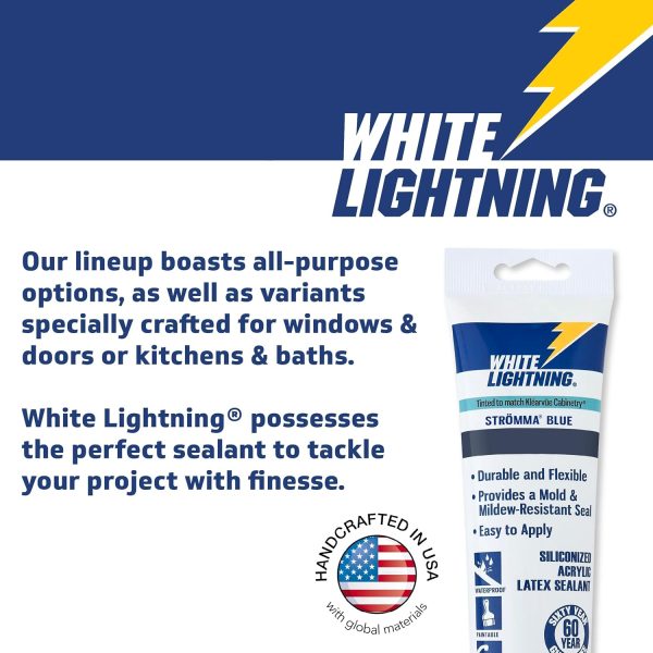 White Lightning Quick Dry Caulk All Purpose Adhesive White-1
