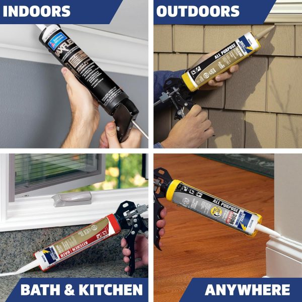 White Lightning Quick Dry Caulk All Purpose Adhesive White-3