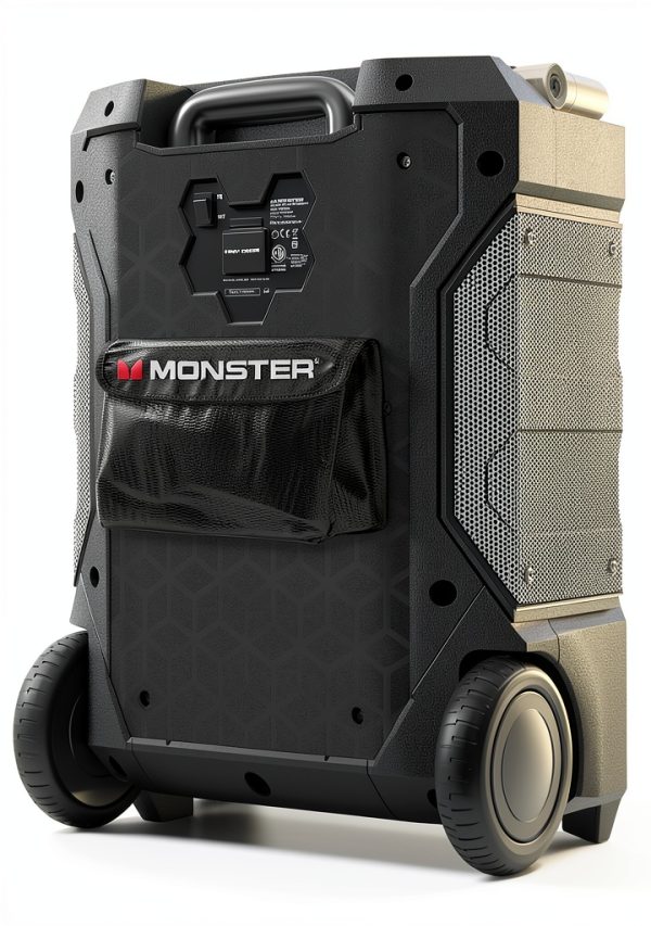 Monster Rockin' Roller Bluetooth Speaker Black 200W Waterproof-4