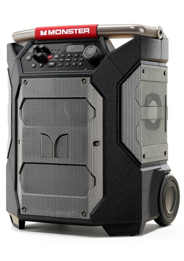 Monster Rockin' Roller Bluetooth Speaker Black 200W Waterproof-0