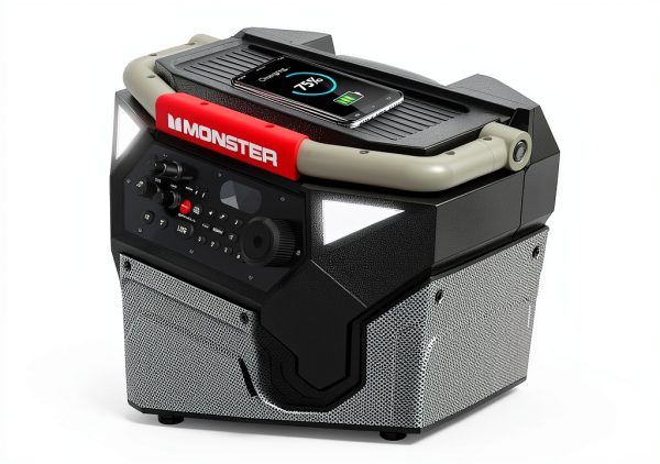 Monster Rockin' Roller Bluetooth Speaker Black 200W Waterproof-3