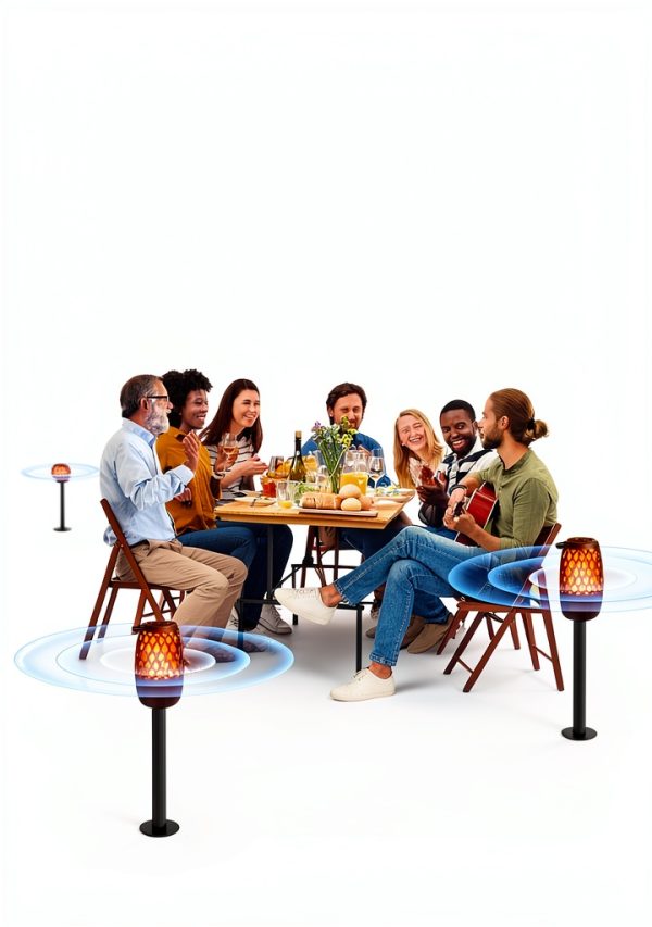 BolaButty Torch Light Bluetooth Speaker 2-Pack Black Waterproof-4