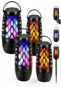 Ulinkbee Outdoor Bluetooth Speakers 4 Pack 10W LED Flame Waterproof-0
