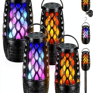 Ulinkbee Outdoor Bluetooth Speakers 4 Pack 10W LED Flame Waterproof-0