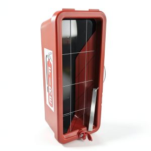 Fire Extinguisher Cabinet CATO Red Plastic 10lb with Breaker Bar-0