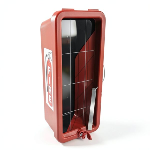 Fire Extinguisher Cabinet CATO Red Plastic 10lb with Breaker Bar-0
