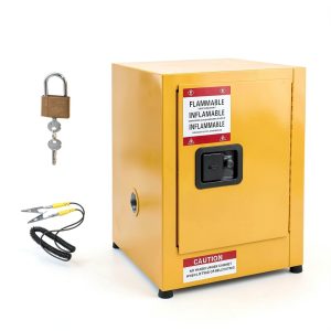 Galvanized Steel Safety Cabinet MERXENG 17x17x18 FireResist Leakproof-0