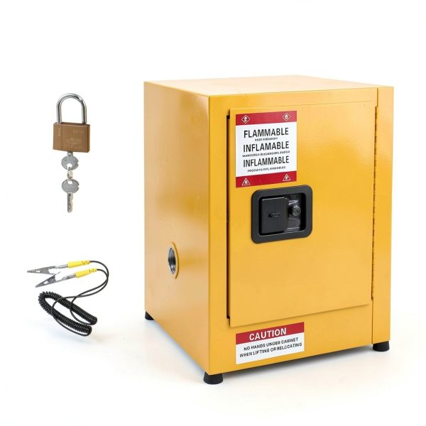 Galvanized Steel Safety Cabinet MERXENG 17x17x18 FireResist Leakproof-0