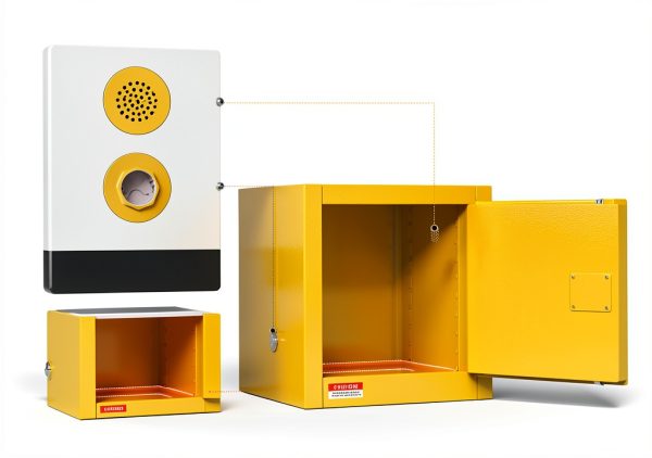 Flammable Storage Cabinet BUTISOW 4 Gal Steel Lockable Double‑Wall-5