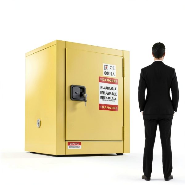 Flammable Storage Cabinet BUTISOW 4 Gal Steel Lockable Double‑Wall-1
