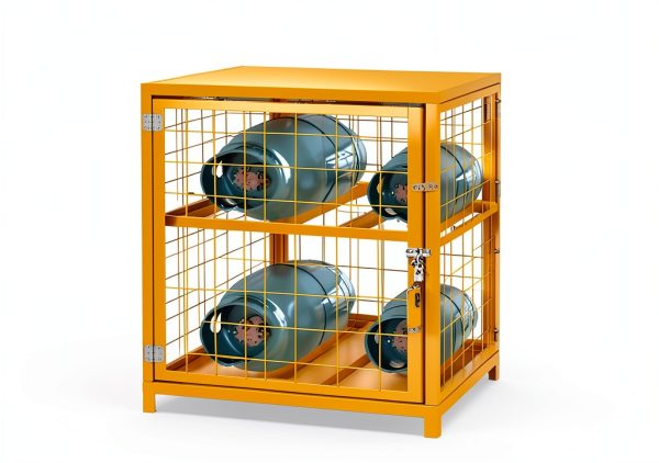 Propane Tank Storage Box Pohadr Cabinet Yellow 4 Cylinder-5