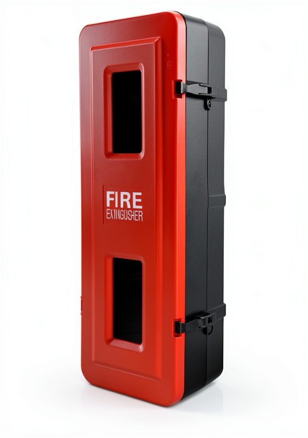 VICTORY Fire Extinguisher Cabinet Plastic Fire Extinguisher Box Red Cabinet for 10lb 20lb Extinguisher Wall Mount-0