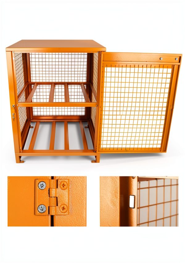 Propane Tank Storage Cabinet Sidasu Yellow Heavy-Duty Floor-Mount 31in-2