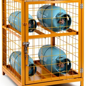 Propane Tank Storage Box Pohadr Cabinet Yellow 4 Cylinder-0