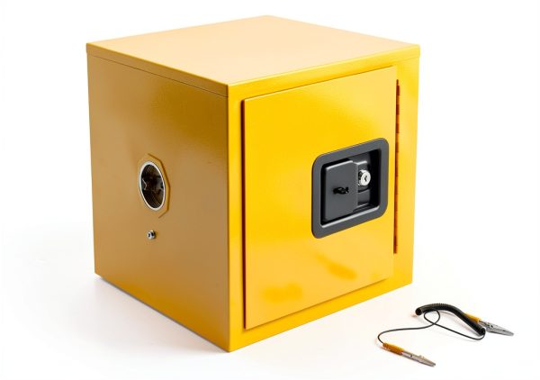 7.5L Fireproof Chemical Safety Cabinet, Flammable Liquid Storage Box Industrial Hazardous Goods Locker Explosion-Resistant Steel Container for Lab Factory Hospital Workshop-2