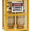 Durham Steel/Iron Vertical Cylinder Storage Cabinet, EGCVC2-50, 2 Cylinder Capacity, 20" Length x 30" Width x 33-1/2" Height, Yellow Powder Coat Finish-1