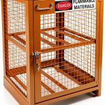 Propane Tank Storage Cabinet Sidasu Yellow Heavy-Duty Floor-Mount 31in-0