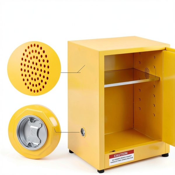 Galvanized Steel Safety Cabinet MERXENG 17x17x18 FireResist Leakproof-2