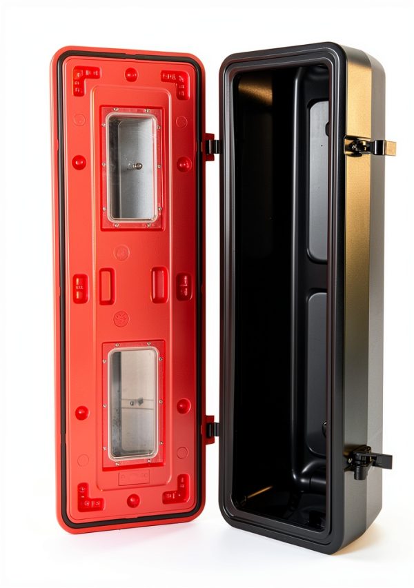 VICTORY Fire Extinguisher Cabinet Plastic Fire Extinguisher Box Red Cabinet for 10lb 20lb Extinguisher Wall Mount-2