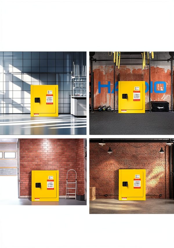 Flammable Storage Cabinet BUTISOW 4 Gal Steel Lockable Double‑Wall-7
