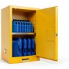 30 Gallon Flammable Storage Cabinet 23 x 18 x 35in, Galvanized Steel Flammable Liquid Storage Cabinet, Adjustable Shelves, Yellow-4