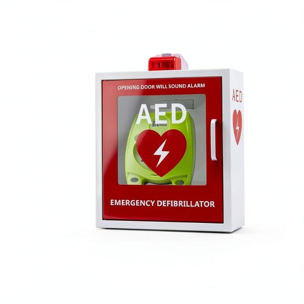 AED Defibrillator Cabinet Blulu Wall‑Mounted with Alarm Window White-4