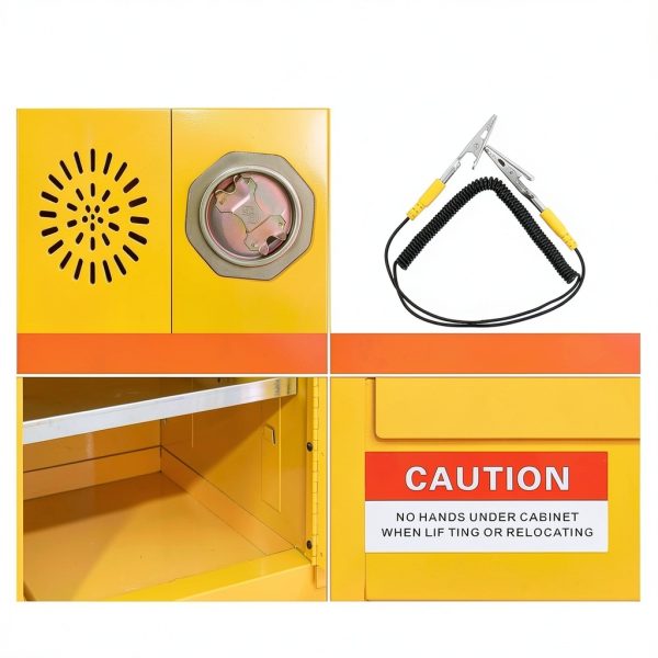 Flammable Cabinet VEVOR 16 Gal Cold Rolled Steel Adjustable Shelves-3