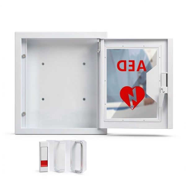 AED Cabinet NLShan Wall-Mounted Steel with Snap Lock 14.2x7.8x15.7in-3