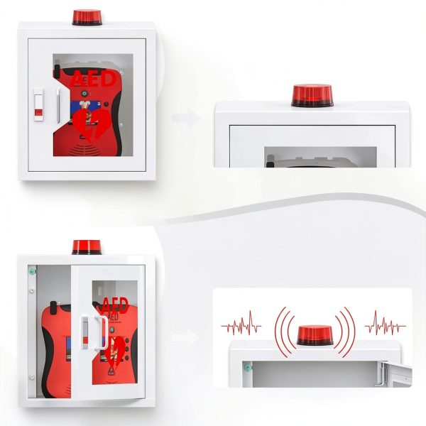 Wall-Mounted AED Cabinet NLShan Steel Storage with Alarm-3