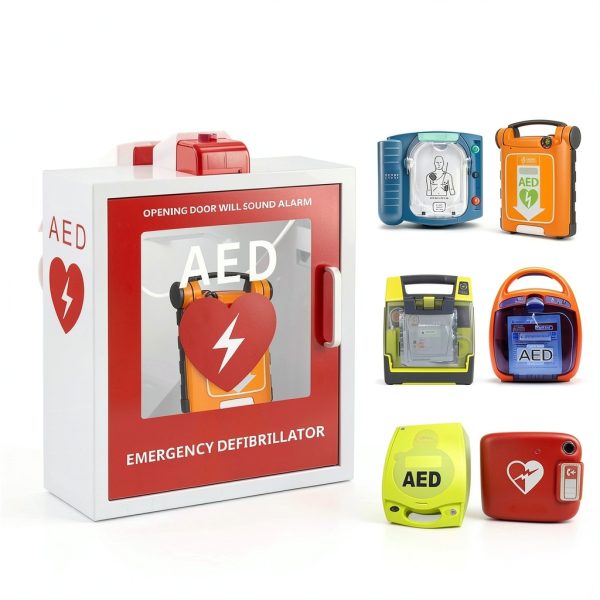 AED Defibrillator Cabinet Blulu Wall‑Mounted with Alarm Window White-2