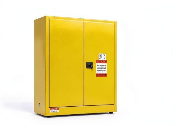 Flammable Cabinet KAER 30 Gallon Yellow Storage with Adjustable Shelf-1