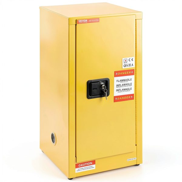 Flammable Cabinet VEVOR 16 Gal Cold Rolled Steel Adjustable Shelves-10