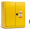 Flammable Cabinet KAER 30 Gallon Yellow Storage with Adjustable Shelf-0