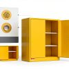 Flammable Cabinet KAER 30 Gallon Yellow Storage with Adjustable Shelf-6