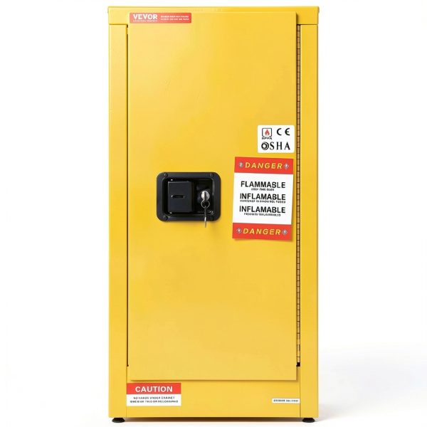 Flammable Cabinet VEVOR 16 Gal Cold Rolled Steel Adjustable Shelves-9