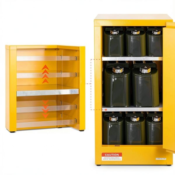 Flammable Cabinet VEVOR 16 Gal Cold Rolled Steel Adjustable Shelves-4